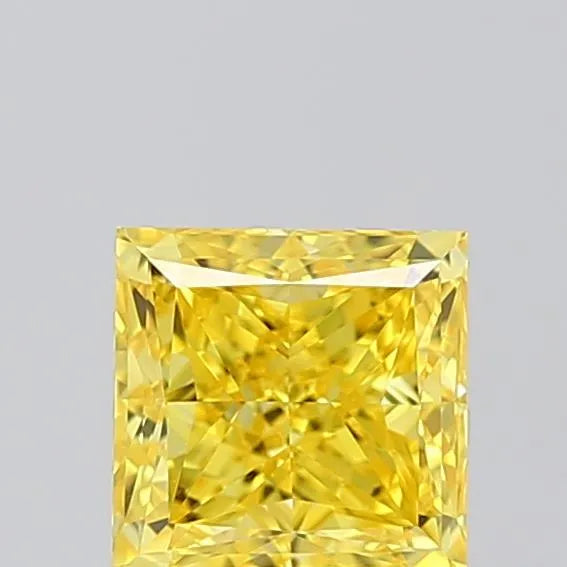 1.04ct Princess Lab Grown Diamond (Colour Fancy Vivid Yellow, Clarity VVS2, IGI Certified)