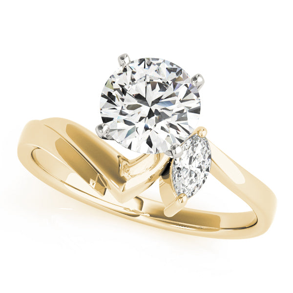 Bypass Twist Diamond Engagement Ring (1/20 ct. tw.)