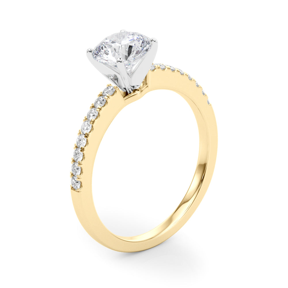 Petite Pavé Diamond Engagement Ring (1/8 ct. tw.)