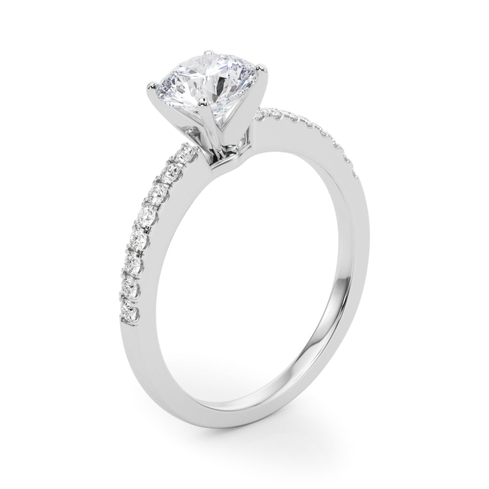 Petite Pavé Diamond Engagement Ring (1/8 ct. tw.)