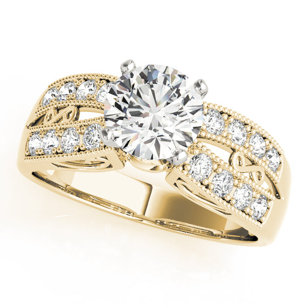 Vintage Milgrain Split-Shank Diamond Engagement Ring (1/3 ct. tw.)