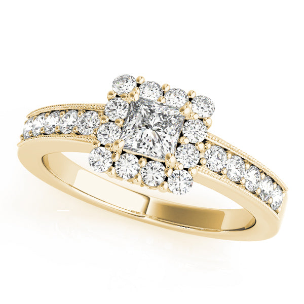 Halo Pavé Diamond Engagement Ring (1/2 ct. tw.)