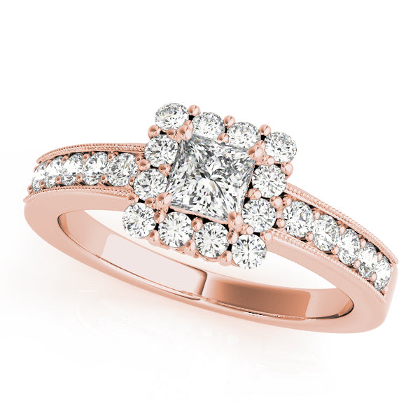 Halo Pavé Diamond Engagement Ring (1/2 ct. tw.)