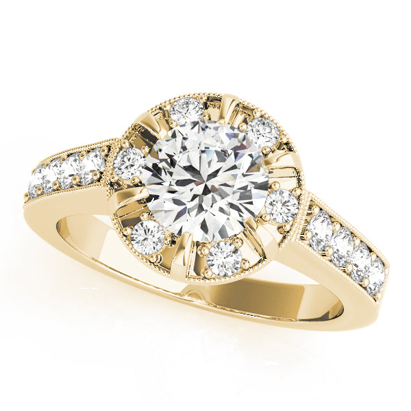 Vintage Halo Diamond Engagement Ring (1/2 ct. tw.)