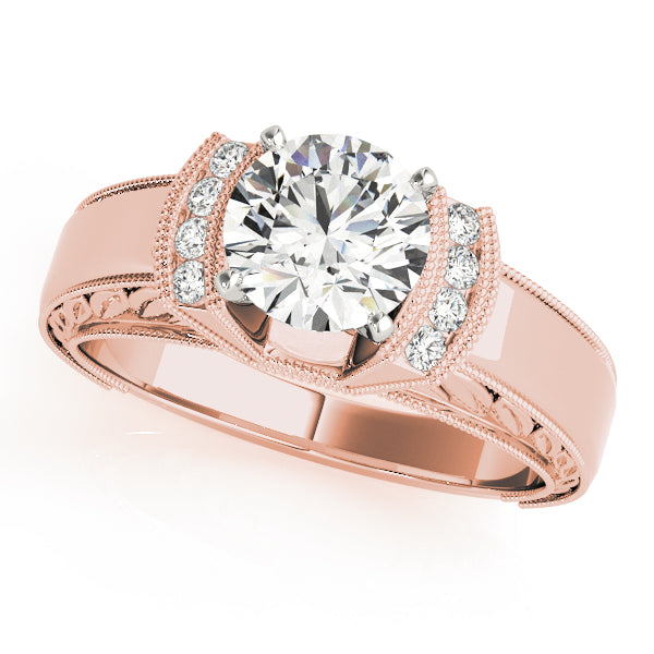 Vintage Milgrain Diamond Engagement Ring (1/15 ct. tw.)