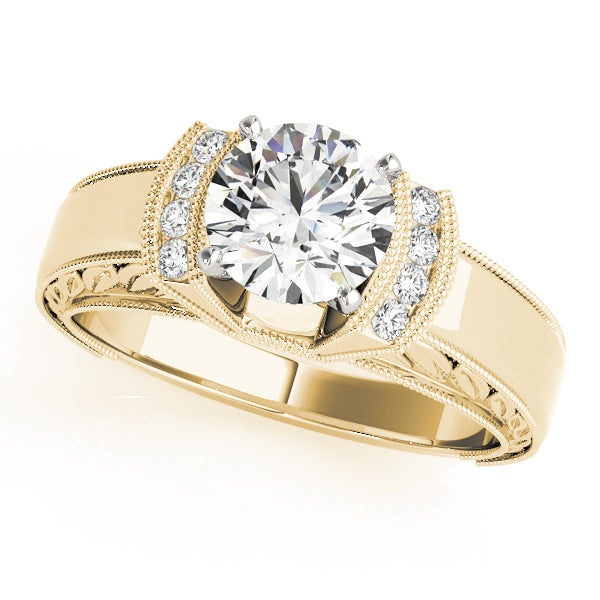 Vintage Milgrain Diamond Engagement Ring (1/15 ct. tw.)