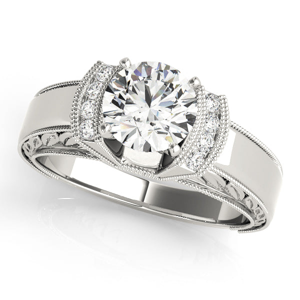Vintage Milgrain Diamond Engagement Ring (1/15 ct. tw.)
