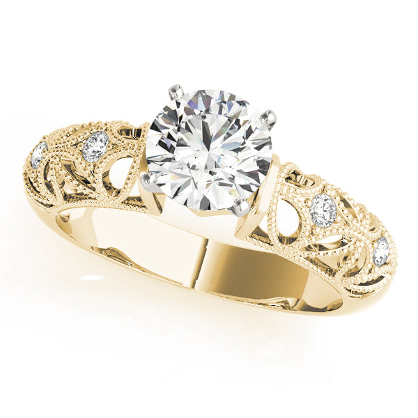 Vintage Milgrain Diamond Engagement Ring (1/20 ct. tw.)