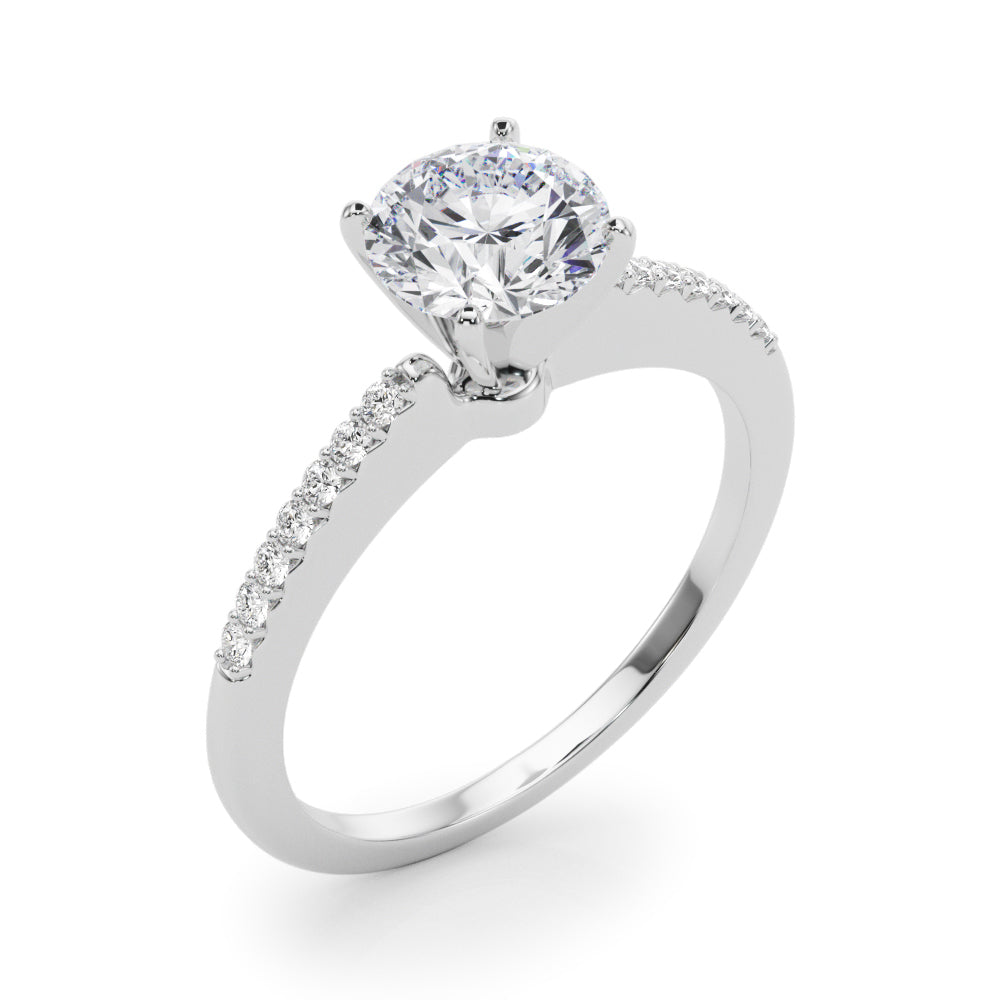 Petite Pavé Diamond Engagement Ring (1/8 ct. tw.)