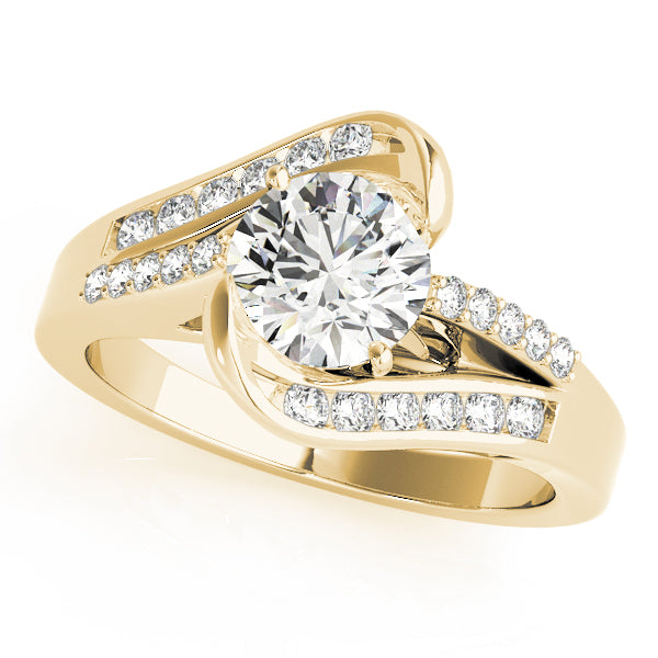 Twist Channel-Set Diamond Engagement Ring (1/4 ct. tw.)