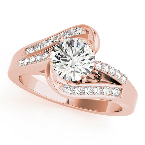 Twist Channel-Set Diamond Engagement Ring (1/4 ct. tw.)