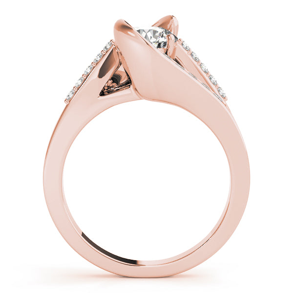 Twist Channel-Set Diamond Engagement Ring (1/4 ct. tw.)