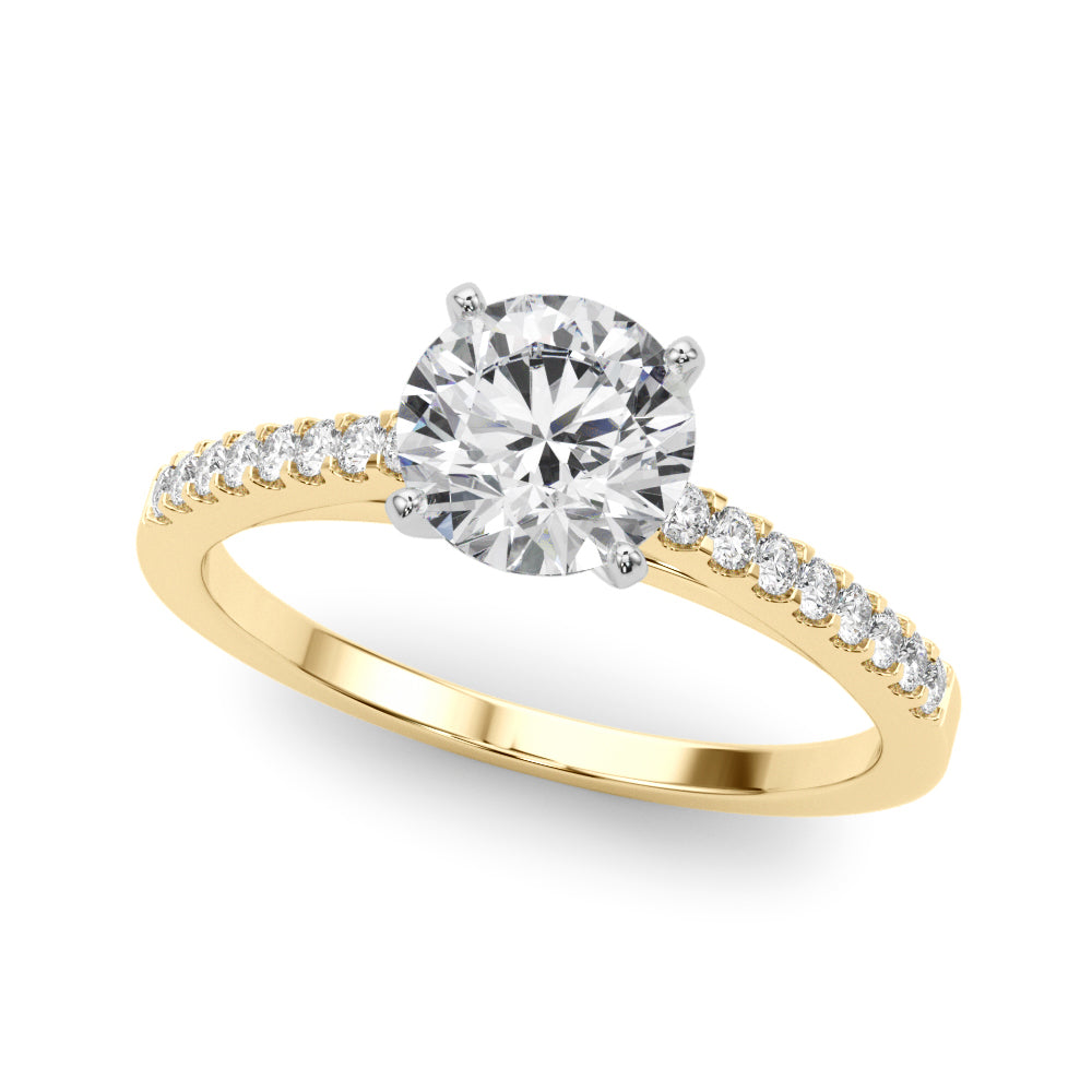 Petite Pavé Diamond Engagement Ring (1/6 ct. tw.)