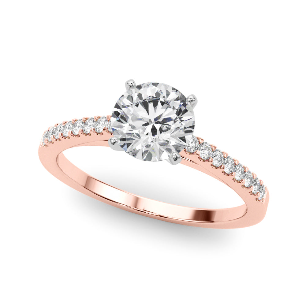 Petite Pavé Diamond Engagement Ring (1/6 ct. tw.)