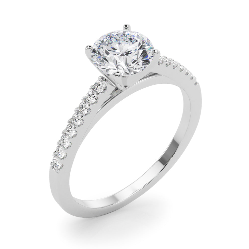 Petite Pavé Diamond Engagement Ring (1/6 ct. tw.)