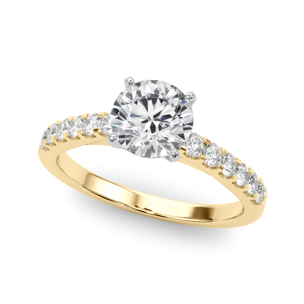 Petite Pavé Diamond Engagement Ring (1/3 ct. tw.)