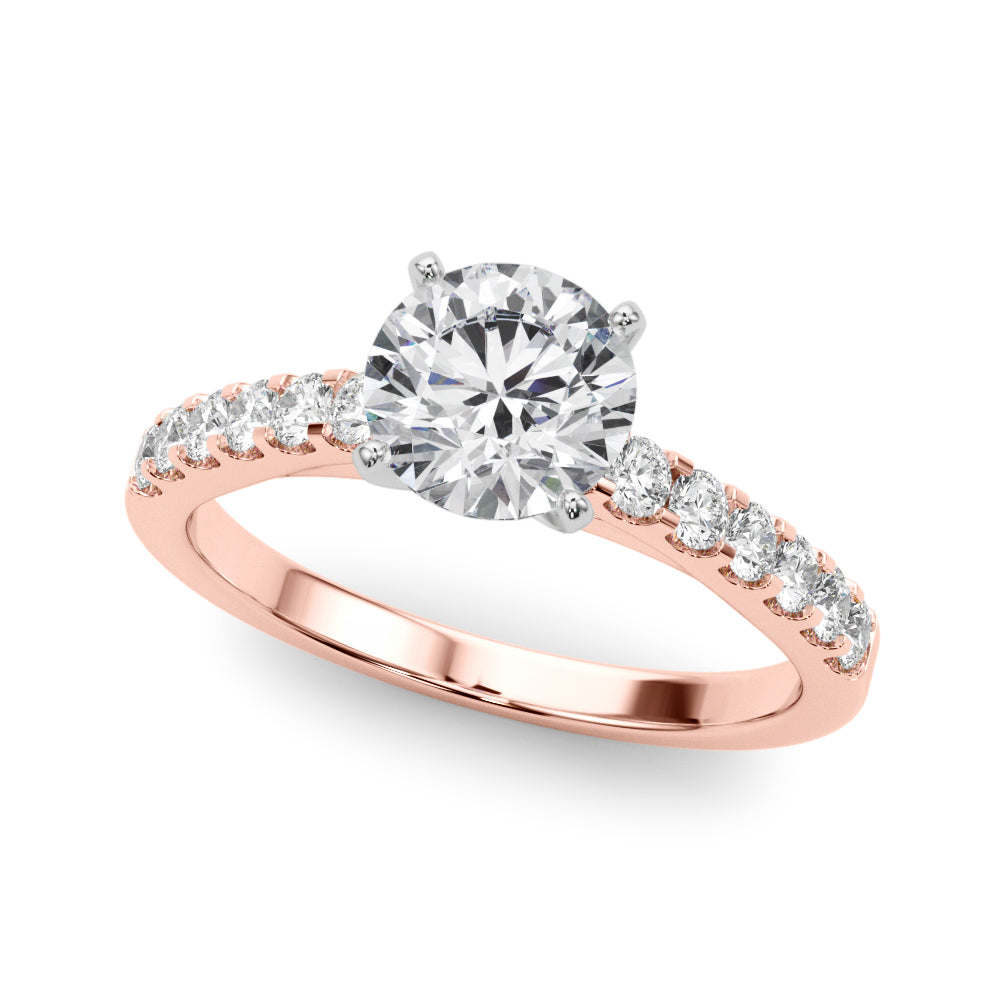 Petite Pavé Diamond Engagement Ring (1/3 ct. tw.)
