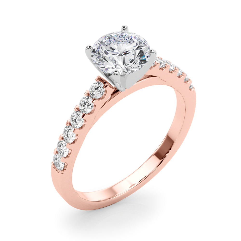 Petite Pavé Diamond Engagement Ring (1/3 ct. tw.)
