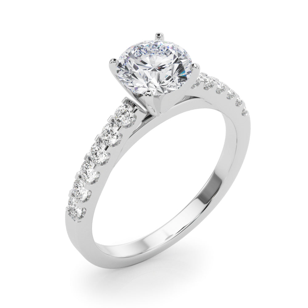 Petite Pavé Diamond Engagement Ring (1/3 ct. tw.)