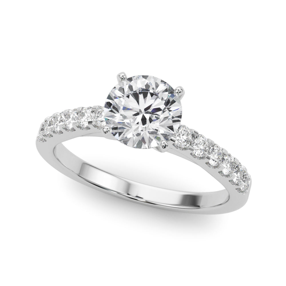 Petite Pavé Diamond Engagement Ring (1/3 ct. tw.)
