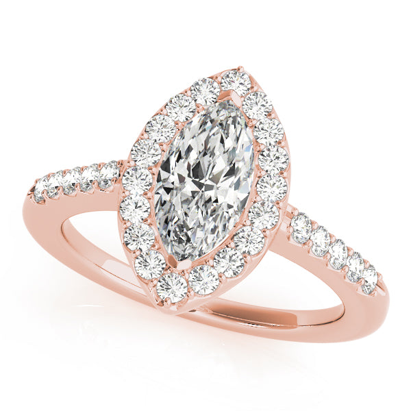 Halo Pavé Diamond Engagement Ring (1/4 ct. tw.)