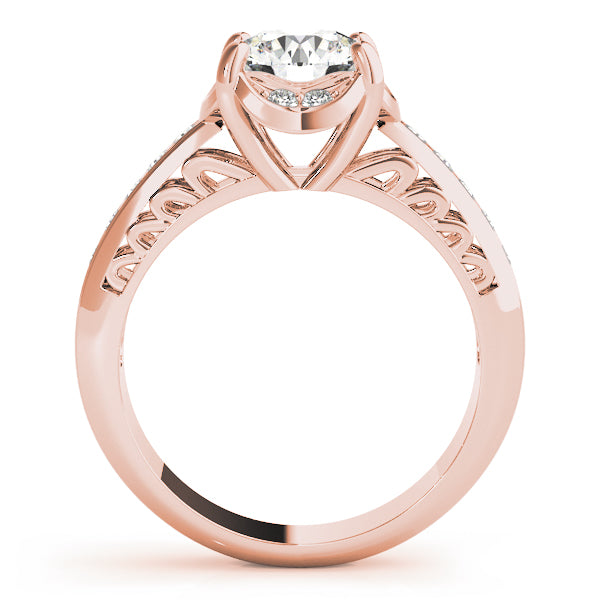Channel-Set Pavé Diamond Engagement Ring (1/4 ct. tw.)