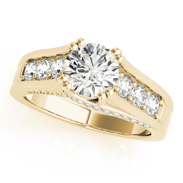 Channel-Set Split Shank Diamond Engagement Ring (1/2 ct. tw.)