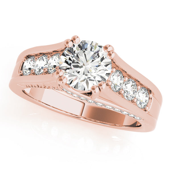Channel-Set Split Shank Diamond Engagement Ring (1/2 ct. tw.)