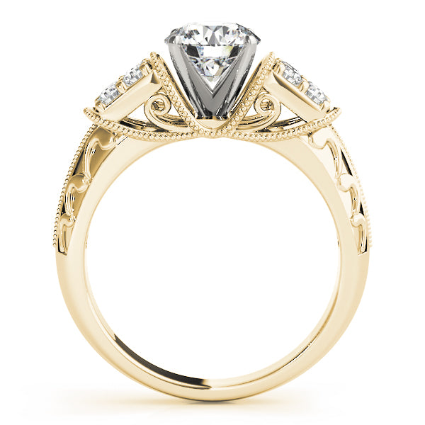 Three-Stone Pavé Diamond Engagement Ring (1/3 ct. tw.)