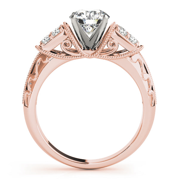 Three-Stone Pavé Diamond Engagement Ring (1/3 ct. tw.)