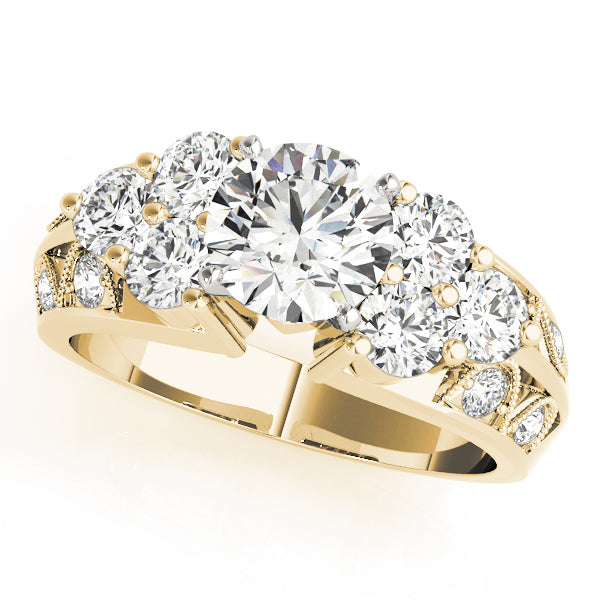 Graduated Diamond Split Shank Engagement Ring (1 ct. tw.)