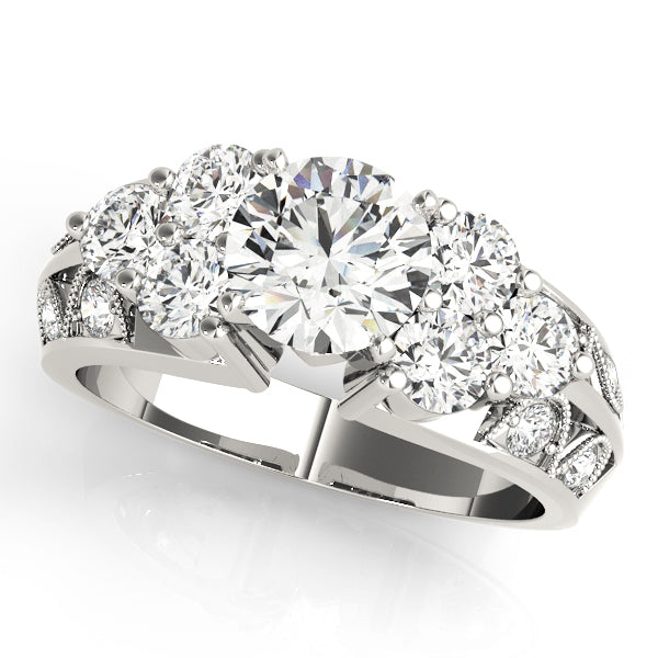 Graduated Diamond Split Shank Engagement Ring (1 ct. tw.)