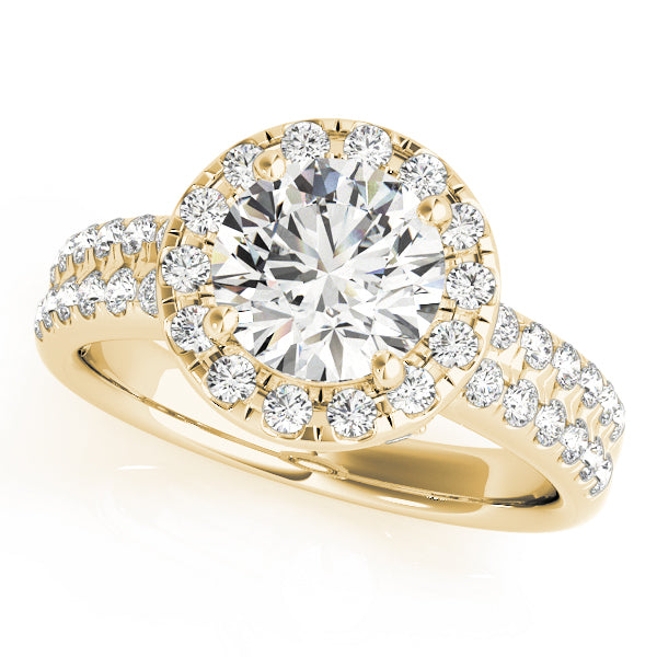 French Pavé Halo Diamond Engagement Ring (3/8 ct. tw.)