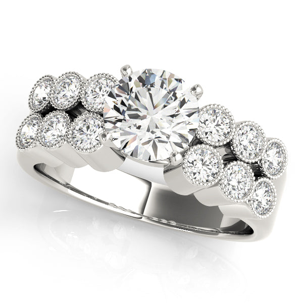 Vintage Bezel Milgrain Diamond Engagement Ring (1/2 ct. tw.)
