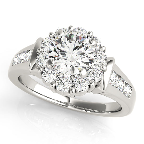 Cluster Halo Diamond Engagement Ring (3/4 ct. tw.)