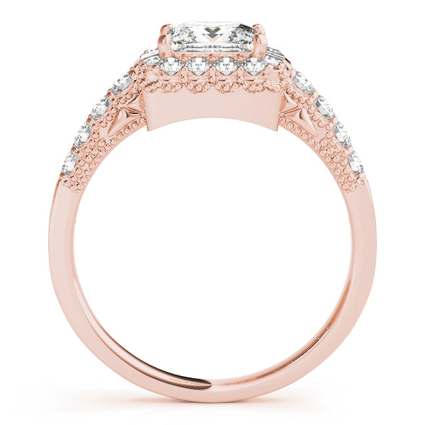 Classic Halo Baguette Diamond Engagement Ring (1 1/3 ct. tw.)