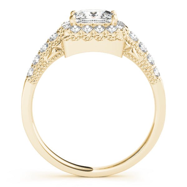 Classic Halo Baguette Diamond Engagement Ring (1 1/3 ct. tw.)