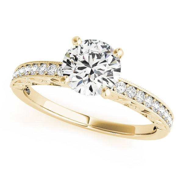 Milgrain Vintage Diamond Engagement Ring (1/8 ct. tw.)