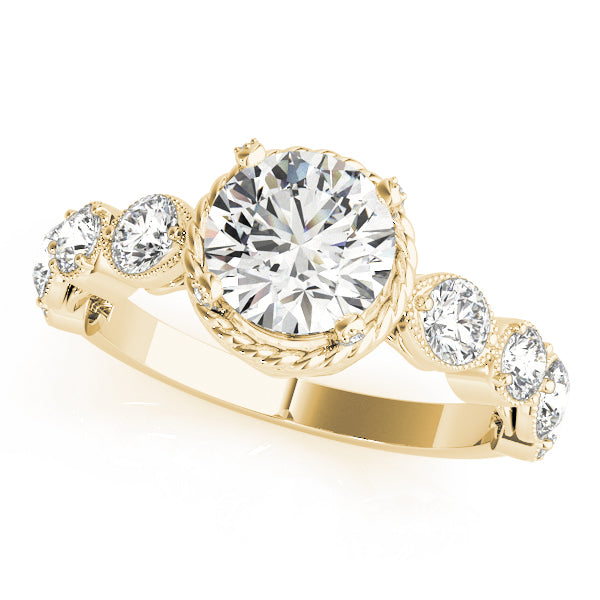 Graduated Milgrain Diamond Engagement Ring (1/2 ct. tw.)