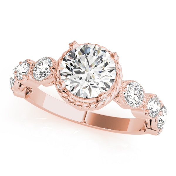 Graduated Milgrain Diamond Engagement Ring (1/2 ct. tw.)