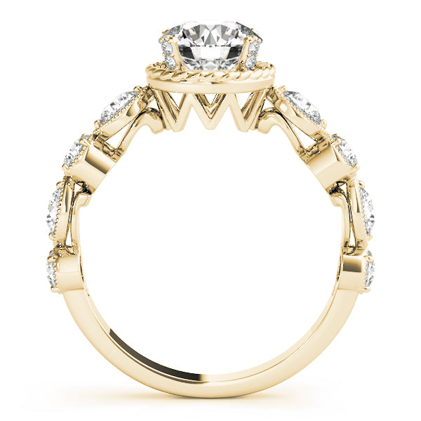 Graduated Milgrain Diamond Engagement Ring (1/2 ct. tw.)