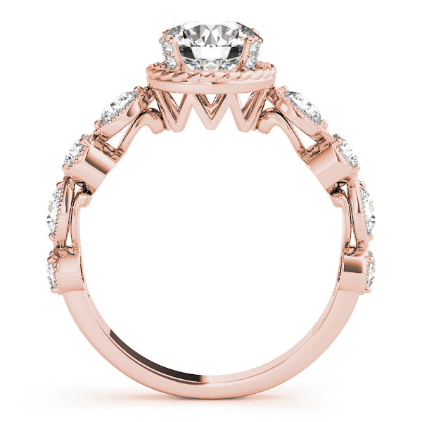 Graduated Milgrain Diamond Engagement Ring (1/2 ct. tw.)