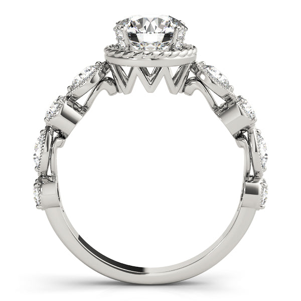 Graduated Milgrain Diamond Engagement Ring (1/2 ct. tw.)