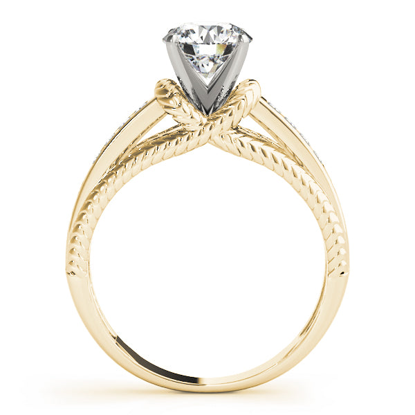 Channel-Set Rope Detail Diamond Engagement Ring (1/8 ct. tw.)