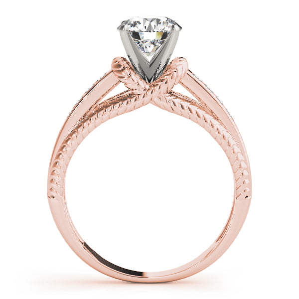 Channel-Set Rope Detail Diamond Engagement Ring (1/8 ct. tw.)