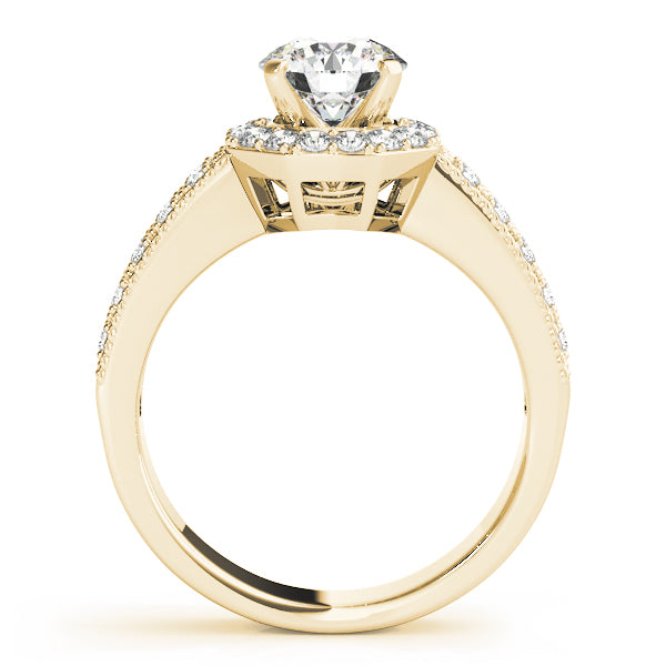 Pavé Halo Diamond Engagement Ring (1/3 ct. tw.)