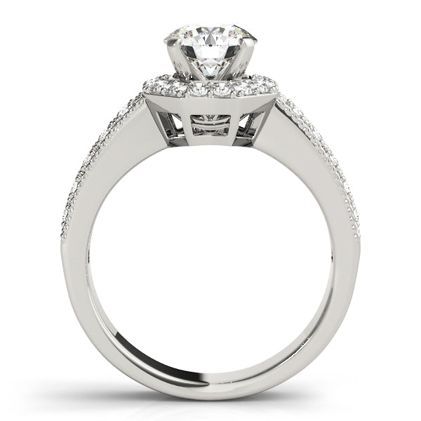 Pavé Halo Diamond Engagement Ring (1/3 ct. tw.)