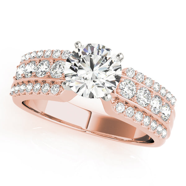 Split Shoulder Double-Row Diamond Engagement Ring (1/2 ct. tw.)