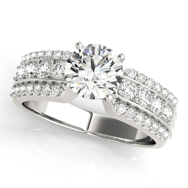 Split Shoulder Double-Row Diamond Engagement Ring (1/2 ct. tw.)