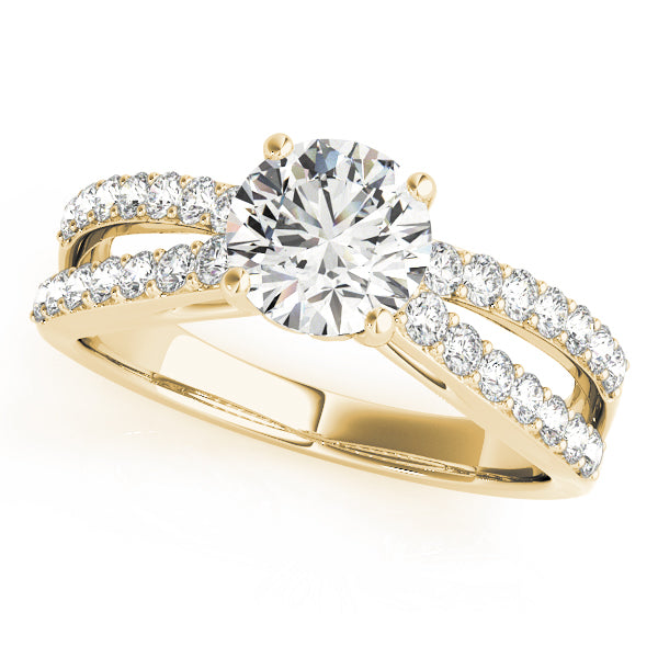 Petite Split Shank Pavé Diamond Engagement Ring (3/8 ct. tw.)